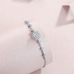 Moissanit Tennis Armband  mit 1 Karat VVS1 Reinheit und D Farbgrad aus rhodiniertem 925 Silber (18 cm)