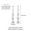 Elegante Moissanit Ohrringe mit 0.92 Karat in höchster VVS1-Reinheit und edlem D-Farbgrad aus rhodiniertem 925 Silber