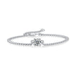 Moissanit  Armband mit 1 Karat VVS1 Reinheit und D Farbgrad aus rhodiniertem 925 Silber (18 cm)