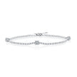 Moissanit Tennis Armband mit 0.9 Karat VVS1 Reinheit und D Farbgrad aus rhodiniertem 925 Silber (18 cm)