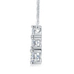 Moissanit Halskette 1.8 Karat in VVS1 Reinheit und Farbgrad D - rhodinierte Anhänger mit eleganter  Kette aus 925er Silber