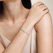 Moissanit Tennis Armband  mit 1 Karat VVS1 Reinheit und D Farbgrad aus rhodiniertem 925 Silber (18 cm)