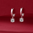 Elegante Moissanit Ohrringe mit 0.5 Karat in höchster VVS1-Reinheit und edlem D-Farbgrad aus rhodiniertem 925 Silber
