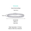 Moissanit Tennis Armband mit 10.8 Karat VVS1 Reinheit und D Farbgrad aus rhodiniertem 925 Silber (18 cm)