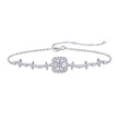 Moissanit Tennis Armband  mit 1 Karat VVS1 Reinheit und D Farbgrad aus rhodiniertem 925 Silber (18 cm)