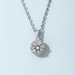 Halskette Silber 925 - Brilliantschliff rhodiniert 45cm