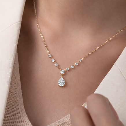 Silber Halskette 925 - 18k vergoldetet mit Zirkonia 45 cm