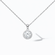 Halskette Silber 925 - rhodiniert Zirkonia in Brilliantschliff 45 cm