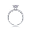 Moissanit Ring / Verlobungsring / Silberring mit 3.29 Karat VVS1 Reinheit und Farbgrad D im Brilliantschliff in rhodiniertem 925 Sterlingsilber.