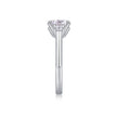 Moissanit Ring / Verlobungsring / Silberring mit 2.45 Karat VVS1 Reinheit und Farbgrad D im Brilliantschliff in rhodiniertem 925 Sterlingsilber.