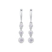 Elegante Moissanit Ohrringe mit 0.92 Karat in höchster VVS1-Reinheit und edlem D-Farbgrad aus rhodiniertem 925 Silber