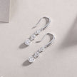 Elegante Moissanit Ohrringe mit 0.92 Karat in höchster VVS1-Reinheit und edlem D-Farbgrad aus rhodiniertem 925 Silber