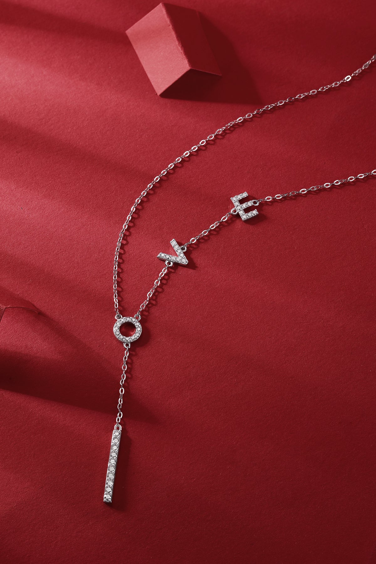 Moissanit Halskette 0.4 Karat in VVS-Reinheit und Farbgrad D - rhodinierter  Anhänger mit eleganter  Kette aus 925er Silber