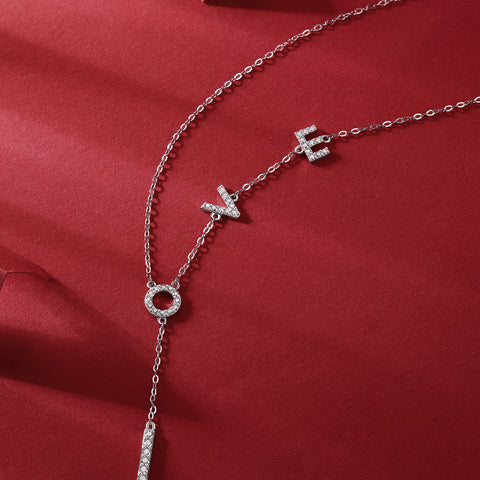 Moissanit Halskette 0.4 Karat in VVS-Reinheit und Farbgrad D - rhodinierter  Anhänger mit eleganter  Kette aus 925er Silber