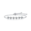Moissanit Armband mit 3 Karat VVS1 Reinheit und D Farbgrad aus rhodiniertem 925 Silber (17-21 cm)