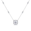 Moissanit Halskette 1.58 Karat in VVS1  Reinheit und Farbgrad D - rhodinierte Anhänger mit eleganter  Kette aus 925er Silber