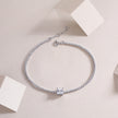 Moissanit Tennis Armband mit 0.9 Karat VVS1 Reinheit und D Farbgrad aus rhodiniertem 925 Silber (18 cm)
