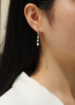 Elegante Moissanit Ohrringe mit 0.92 Karat in höchster VVS1-Reinheit und edlem D-Farbgrad aus rhodiniertem 925 Silber