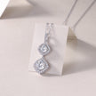 Moissanit Halskette 2 Karat in VVS1 Reinheit und Farbgrad D - rhodinierter Anhänger mit eleganter  Kette aus 925er Silber
