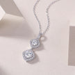 Moissanit Halskette 2 Karat in VVS1 Reinheit und Farbgrad D - rhodinierter Anhänger mit eleganter  Kette aus 925er Silber