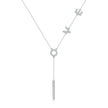 Moissanit Halskette 0.4 Karat in VVS-Reinheit und Farbgrad D - rhodinierter  Anhänger mit eleganter  Kette aus 925er Silber