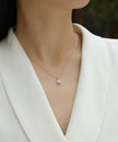 Moissanit Halskette 1 Karat in VVS1 Reinheit und Farbgrad D - rhodinierte Anhänger mit eleganter  Kette aus 925er Silber