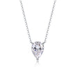 Moissanit Halskette 2 Karat in VVS-Reinheit und Farbgrad D in Tropfen Schliff - rhodinierte  Anhänger mit eleganter  Kette aus 925er Silber
