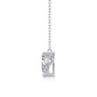 Moissanit Halskette 2 Karat in VVS-Reinheit und Farbgrad D in Tropfen Schliff - rhodinierte  Anhänger mit eleganter  Kette aus 925er Silber