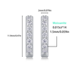 Elegante Moissanit Creolen mit 0.21 Karat in höchster VVS1-Reinheit und edlem D-Farbgrad aus rhodiniertem 925 Silber