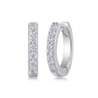 Elegante Moissanit Creolen mit 0.21 Karat in höchster VVS1-Reinheit und edlem D-Farbgrad aus rhodiniertem 925 Silber