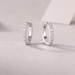 Elegante Moissanit Creolen mit 0.21 Karat in höchster VVS1-Reinheit und edlem D-Farbgrad aus rhodiniertem 925 Silber