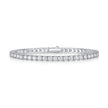Moissanit Tennis Armband mit 1 Karat VVS1 Reinheit und D Farbgrad aus rhodiniertem 925 Silber (18 cm)
