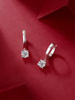 Elegante Moissanit Ohrringe mit 0.5 Karat in höchster VVS1-Reinheit und edlem D-Farbgrad aus rhodiniertem 925 Silber