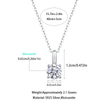 Moissanit Halskette 1 Karat in VVS1 Reinheit und Farbgrad D - rhodinierte Anhänger mit eleganter  Kette aus 925er Silber