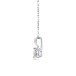 Moissanit Halskette 1 Karat in VVS1 Reinheit und Farbgrad D - rhodinierte Anhänger mit eleganter  Kette aus 925er Silber