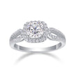 Moissanit Ring / Verlobungsring / Silberring mit 1.62 Karat VVS1 Reinheit und Farbgrad D im Brilliantschliff in rhodiniertem 925 Sterlingsilber.