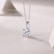 Moissanit Halskette 1 Karat in VVS1 Reinheit und Farbgrad D - rhodinierte Anhänger mit eleganter  Kette aus 925er Silber