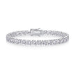Moissanit Tennis Armband mit 10.8 Karat VVS1 Reinheit und D Farbgrad aus rhodiniertem 925 Silber (18 cm)
